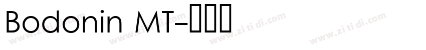 Bodonin MT字体转换